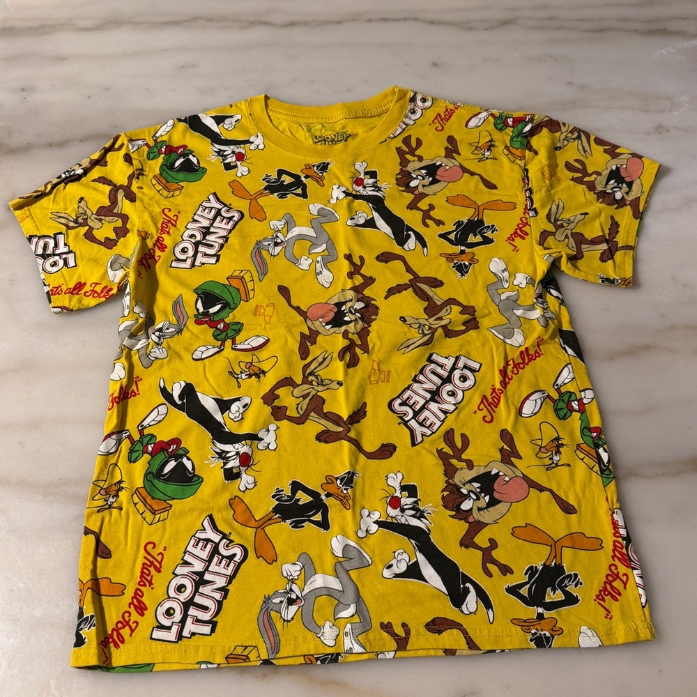 Warner Bros. Looney Tunes Yellow Kids Tee - All-over Print Graphic